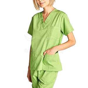 Trajes de enfermería médicos con cuello en V unisex con bolsillo conjuntos de manga corta al por mayor uniformes de hospital para hombres y mujeres - Product Image 6