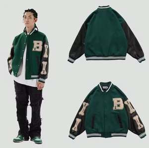 Vente en gros Printemps OEM Personnalisé Hiver Vintage École Collège Hommes Vestes & Manteau Laine Letterman Bomber Baseball Varsity Veste Homme - Product Image 2