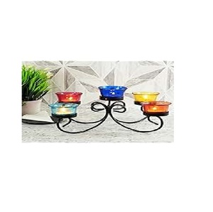 Bougeoir lanterne en forme vintage avec finition en cuivre pour la maison, les hôtels et les restaurants. - Product Image 2