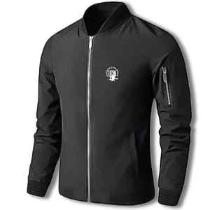 Vêtement de sport UNIQUE en gros, veste bomber pour homme 100% toile imperméable à capuche avec fermeture éclair, col montant, respirante et écologique - Product Image 2