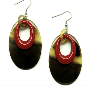 ต่างหูทำจากเขาควายธรรมชาติสำหรับสุภาพสตรี แฟชั่นคุณภาพเยี่ยม งานแฮนด์เมด เครื่องประดับแฟชั่น - Product Image 2