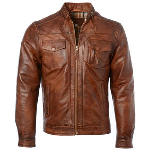 Veste en cuir véritable pour homme, matériau de qualité supérieure, vestes en cuir durables et élégantes à prix abordables, veste en cuir pour homme - Product Image 1