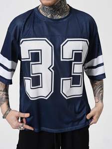 Ropa de calle, camisetas de fútbol americano Vintage, Retro, gráfico personalizado, sublimación, malla de poliéster, ropa deportiva de secado rápido, ropa para discoteca - Product Image 2