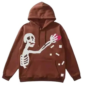 Sweat à capuche en coton pour homme, broderie personnalisée, automne et hiver, polyvalent, style streetwear décontracté, molleton de coton - Product Image 1
