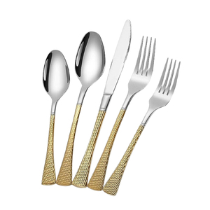 Vente en gros de couverts de luxe de haute qualité pour mariage d'hôtel ensemble de couverts en acier inoxydable nickelé avec logo personnalisé - Product Image 6
