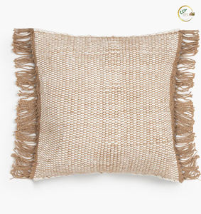 Fundas de cojín trenzadas de yute 100% de lujo, cojines tejidos con patrón de rayas sólidas, ropa de cama para sofá, lavable, ecológico, antiestático - Product Image 2