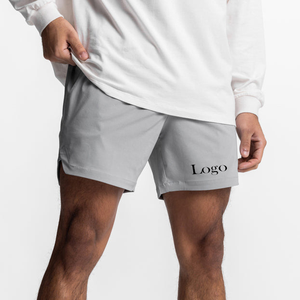 Custom Solid <b>Eco</b>-Friendly Blank Single Layer Polyester/Cotton Men's Running Gym Quick Dry Plus Size Shorts - Product Image 1