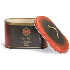 Specialty Red 9.8L Almacenamiento y contenedor de alimentos 178x338x200mm Caja de pan de metal con mango de metal - Product Image 4