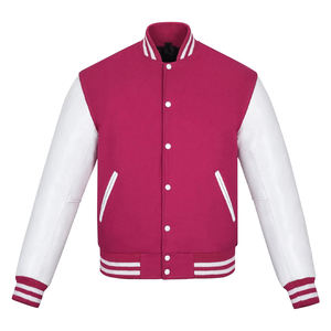 Vente en gros Veste universitaire de haute qualité Manches en cuir Patch chenille personnalisé Veste universitaire pour hommes - Product Image 1