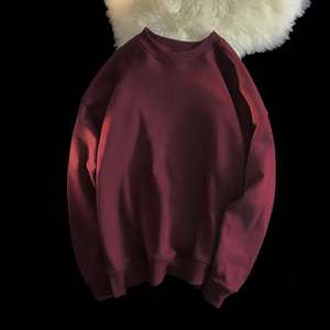 Sweat-shirt en coton épais pour homme, automne, fabrication sur mesure, vintage, manches longues, broderie, coupe ample, col doublé - Product Image 4