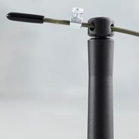 Cuerda de Saltar de Alta Calidad para Entrenamiento, Metálica, Negra, Longitud Ajustable, Color y Logotipo Personalizables