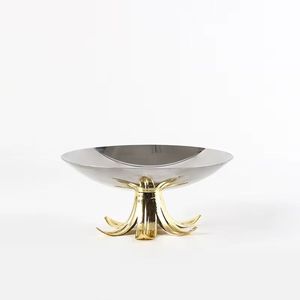Bol en argent artisanal de luxe avec base en sable doré, parfait pour la décoration de table, vente en gros en provenance d'Inde - Product Image 6