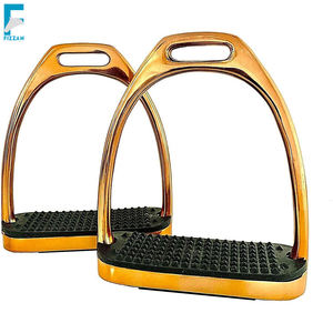 Étriers équestres en acier inoxydable de haute qualité équipement d'équitation coloré Logo personnalisé prix de gros compétitif à bas quantité minimale de commande - Product Image 4