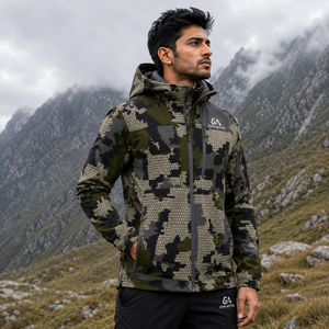 Blouson bomber camouflage pour homme, imperméable, coupe-vent, à capuche, pour la randonnée en plein air, logo personnalisé OEM - Product Image 6