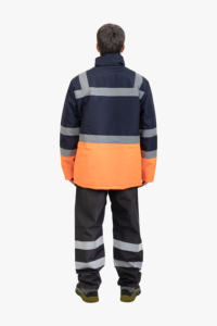 Chaqueta de Seguridad Personalizable con Logotipo, de Alta Visibilidad, Transpirable, Cómoda, de Tela de Poliéster, con Tiras Reflectantes, LED Intermitente e Impermeable - Product Image 3