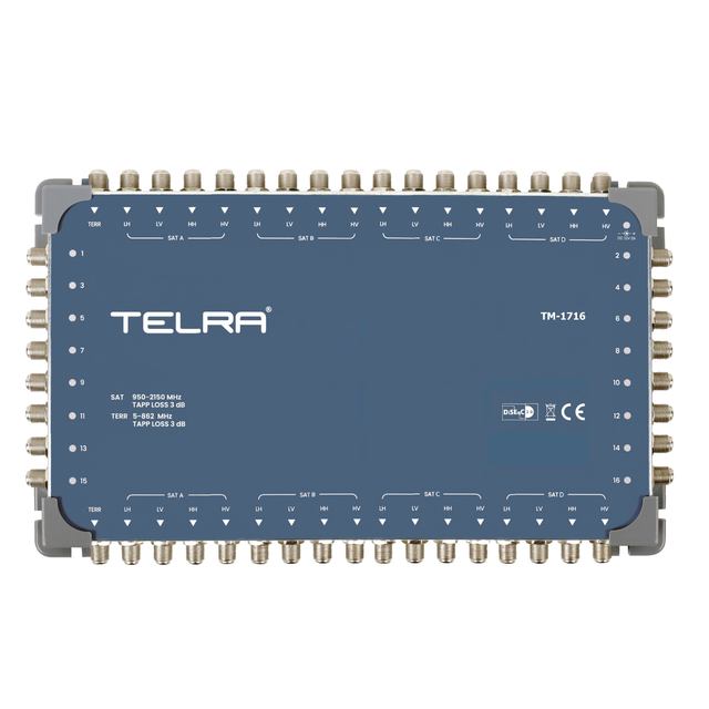 Satellite Multiswitch 17 in 16 Out Cascade Multiswitch 16 SAT+1Terr up to 16 Out Satellite