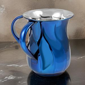 ถ้วยสเตนเลส netilat yadayim ดีไซน์หยักด้ามจับคู่ป้องกันการแตกอุปกรณ์ปาร์ตี้ - Product Image 5