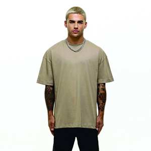T-shirt vintage 100% coton personnalisé pour hommes, poids lourd, taille plus, respirant, imprimé DTG, vente en gros - Product Image 1