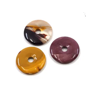 Mookait-Donuts de piedras preciosas, piedra natural, cristal reiki, piedras preciosas curativas, donas, ágata, venta al por mayor