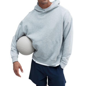 เสื้อฮู้ดแบบสวมหัวทรงหลวมสำหรับผู้ชายเสื้อฮู้ดพิมพ์ลายพัฟขนาดใหญ่เสื้อสเวตเชิ้ตมีฮู้ดแบบไหล่ตกสำหรับผู้ชาย - Product Image 2