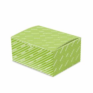 Boîte à gâteau en carton recyclé blanc 16x19x9 cm - Personnalisable en relief - Product Image 1