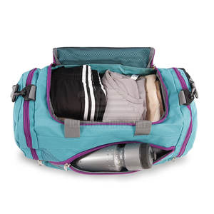 Logotipo personalizado al aire libre de viaje gimnasio mochila de lona con compartimento para zapatos de viaje Fitness bolsa de lona - Product Image 3