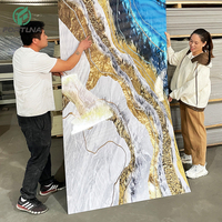Impermeable ignífugo 3D impresión Interior al aire libre Pvc hoja de plástico Flexible UV tablero PVC hoja de mármol para Panel de pared