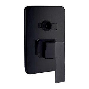 Serie Elegante Monocomando Incasso Doccia con Deviatore Nero - Product Image 1