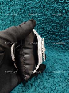 2025 lujo VVS Moissanite diamante helado hecho a mano de alta calidad Buss Down movimiento automático reloj de acero inoxidable para hombres - Product Image 6