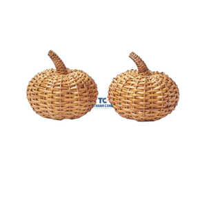 Calabaza de ratán hecha a mano para Halloween Nuevo diseño Decoración para el hogar de Vietnam al por mayor en Vietnam - Product Image 2