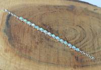 Bracelet de charme en opale d'Éthiopie naturelle de luxe certifiée GIA, en argent sterling 925, réglable, fait main, pierre de naissance d'octobre