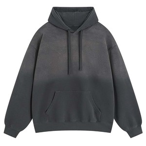 Personnalisé en gros pas cher 450 gsm sweat-shirt lavage à l'acide patch travail chenille patch pull à capuche - Product Image 5