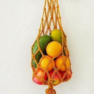 Nouveau personnalisé en macramé suspendu corbeille de fruits à la main en macramé cintre pour légumes en macramé porte-fruits végétariens - Product Image 1