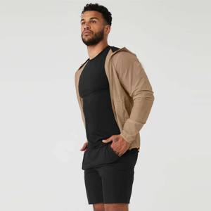 Men <b>Lightweight</b> Hooded Windbreaker Jacket, Water-Resistant and Windproof Outdoor Sports <b>Coat</b> with Zipper - Product Image 3