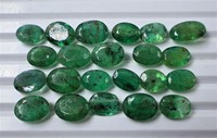 2025 attrayant naturel émeraude pierre précieuse couleur verte lisse poli émeraude ovale coupe mélange forme taille lâche mélange pierre émeraude
