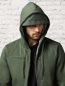 Sudadera con capucha y cremallera personalizada, ropa de calle, diseño de moda, 2024 algodón, logotipo personalizado, sudaderas con capucha de gran tamaño para hombres - Product Image 2