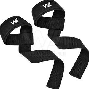 Profesional al por mayor productor personalizado Fitness seguridad algodón gimnasio muñequera levantamiento de pesas correas talla única - Product Image 2