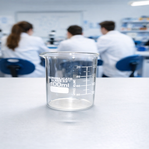 Vasos de Vidrio Borosilicato MAYALAB, Transparentes, con Graduación, Cristalería de Laboratorio de Alta Calidad para Química y Laboratorios Educativos, 1 Año - Product Image 1