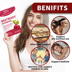 Permen Kunyah Rasa Berry OEM Private Label Beetroot Grape Seed Gummies 60 Soft Chews - Product Image 5