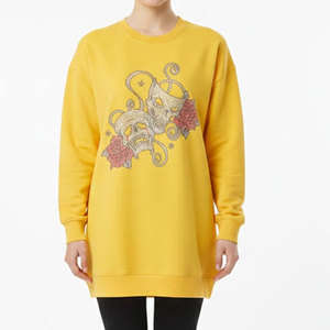 เสื้อสเวตเชิ้ตโอเวอร์ไซส์ลำลองสำหรับผู้หญิง แขนยาว ผ้าฟลีซนุ่ม อุ่นสบาย ทรงปกติ สีพื้น เหมาะสำหรับฤดูหนาว ใส่ได้ทุกวัน สไตล์สตรีทแฟชั่น - Product Image 2