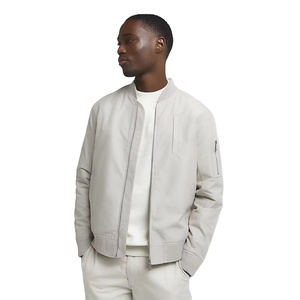 Customizable <b>Men's</b> Bomber <b>Jacket</b> Latest Design with Stand Collar Zipper Closure Solid Color Winter Warm <b>Jacket</b> Adult Sizes - Product Image 1