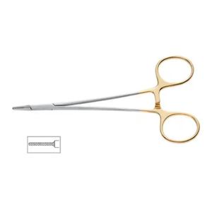 Pinzas de soporte de aguja Derf de acero inoxidable de alta calidad 6,5 "medio oro TC instrumentos de sujeción de agujas quirúrgicas y de laboratorio - Product Image 5