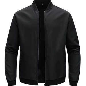 Manteau mince décontracté pour hommes d'affaires printemps et automne nouvelle veste à col de baseball taille XL support couleur unie teint uni tendance - Product Image 1