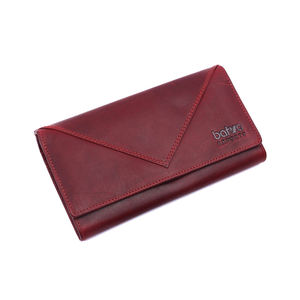 Wholesale Vintage Premium Quality Genuine Leather Women's <b>Wallets</b> Long Zipper Button Logo RFID Protection Polyester for - Product Image 1