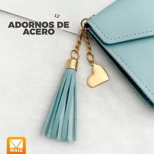 Portefeuille pour femme, porte-cartes, porte-monnaie, fermeture éclair jeune et tendance - Couleurs assorties - Product Image 6