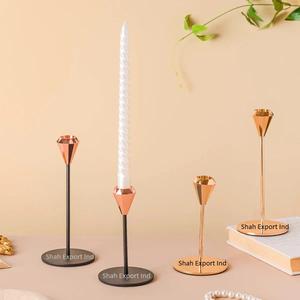Exclusive Multi-Color Metal Taper <b>Candle</b> <b>Holder</b> for Home Wedding & Christmas Tabletop Decor for Candlelit Dinners - Product Image 1