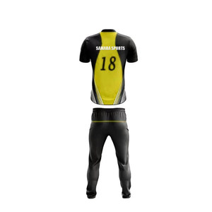 Uniforme de cricket y Jersey con peso ligero Logotipo de impresión cómodo Diseños de equipo Uniforme de cricket de color Hecho en Pakistán - Product Image 3