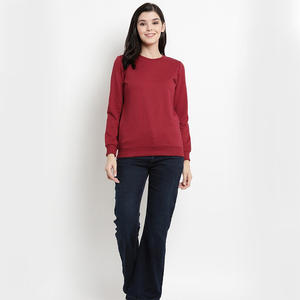 Sweat-shirt décontracté pour femme 2024, en molleton respirant, 100% coton, col rond, automne-hiver, nouveau design, doublé - Product Image 2