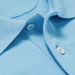 Polo de streetwear premium pour homme |   Tissu piqué bleu ciel arctique uni, respirant, léger, décontracté, style urbain, haut de base - Product Image 2