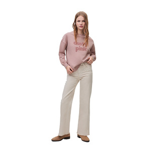 Vente en gros de haute qualité Sweat-shirt à col rond en coton pour femmes Sweat-shirt à col rond en coton imprimé Oem 3d personnalisé pour femmes - Product Image 4